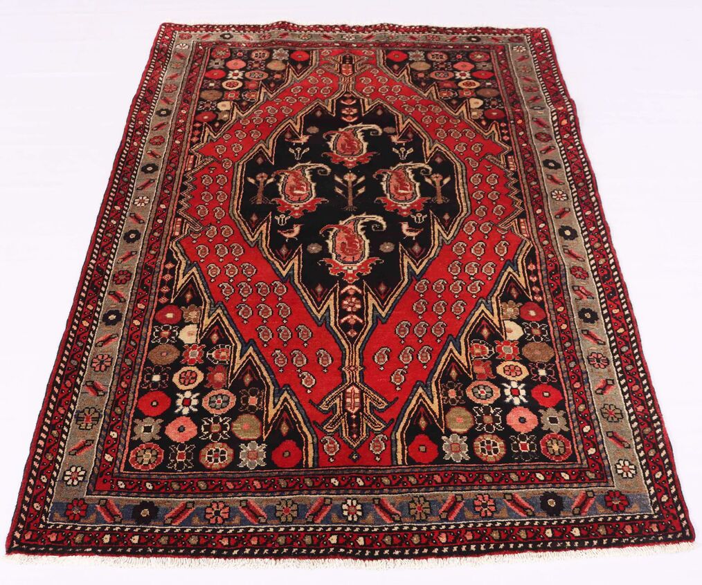 2x1.3M Antique Persian Mazleghan Rug - Image 2
