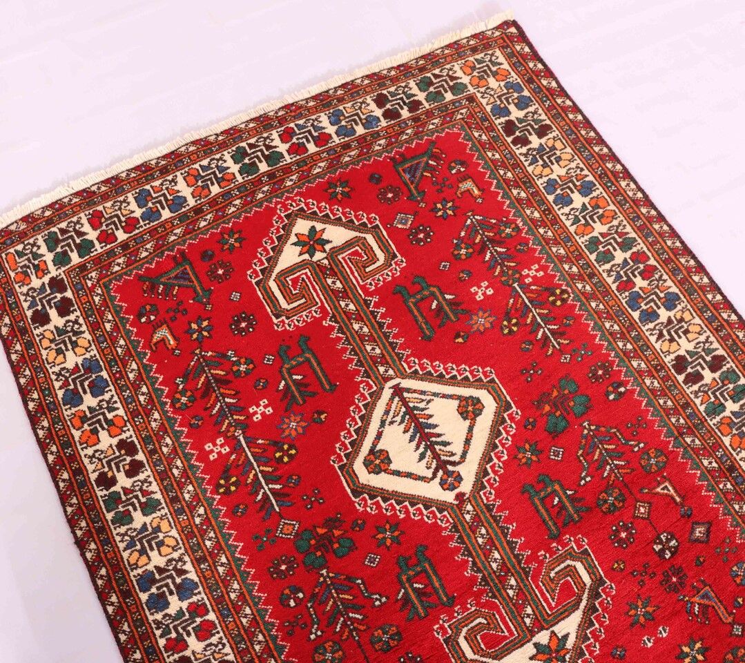 1.8x1M Vintage Persian Shiraz Rug - Image 3