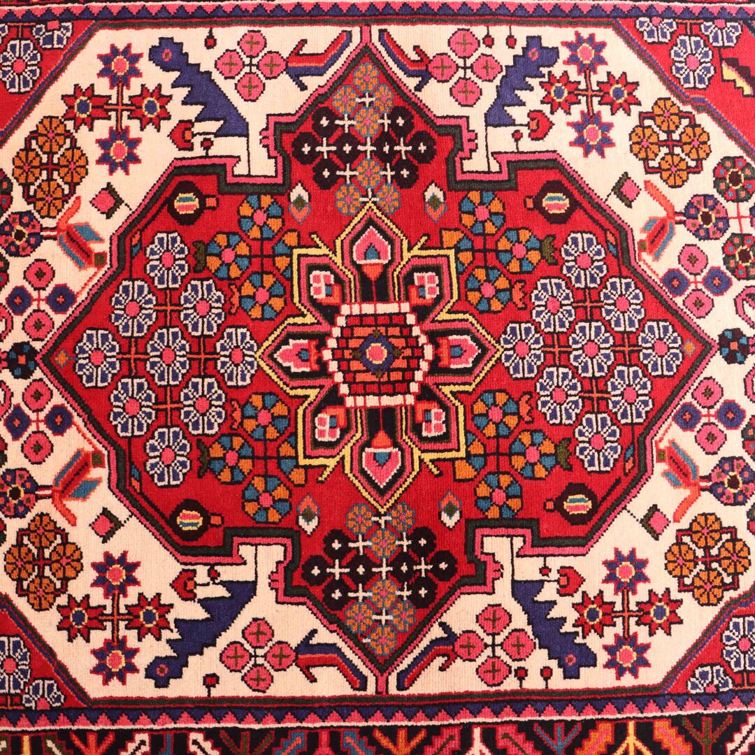 1.6x1.1M Tribal Persian Saveh Rug - Image 8