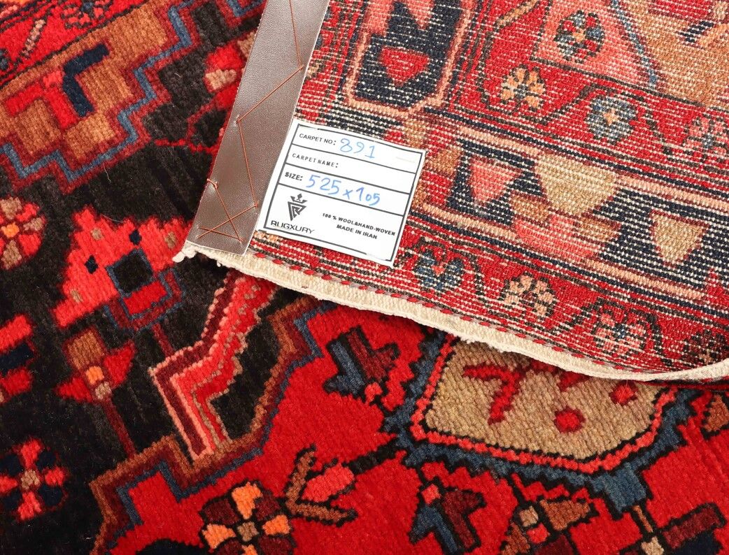 5.2M Tribal Nahavand Persian Runner - Image 6