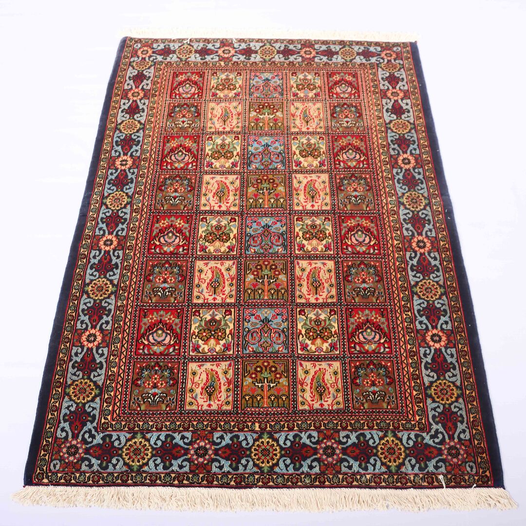 Pure silk Qom Persian rug fine masterpiece collection — RugMaster Australia