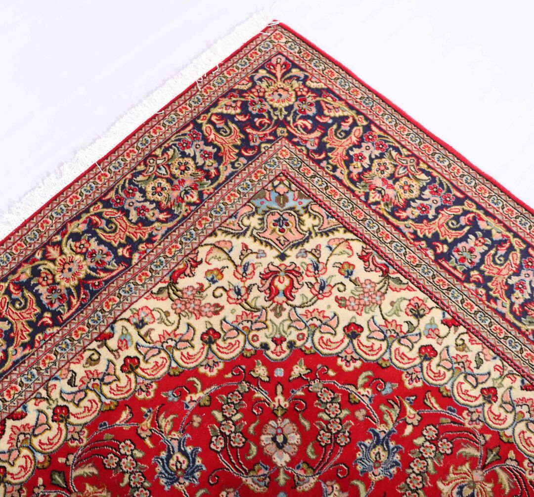 Square Vintage Qom Rug - Image 6