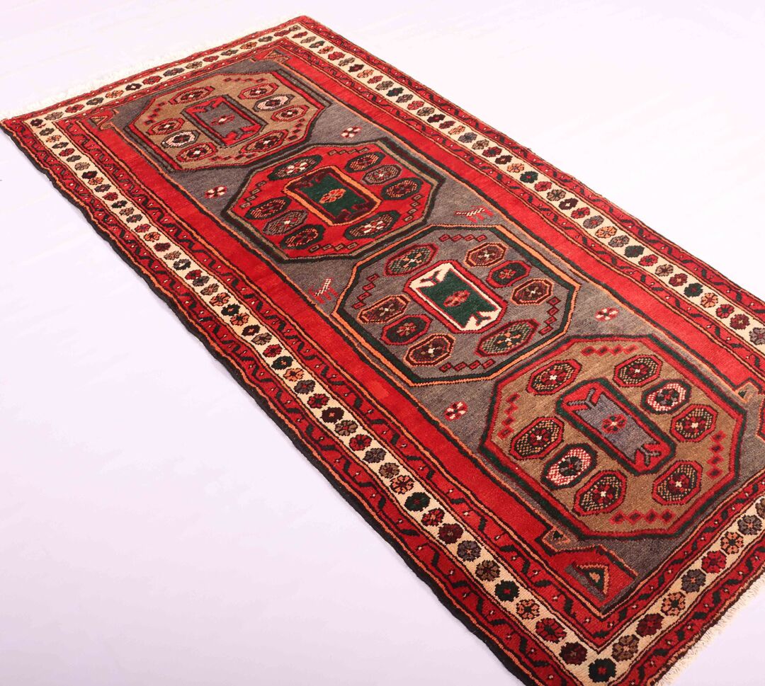 2x1M Hamadan Persian Runner rug - Image 4