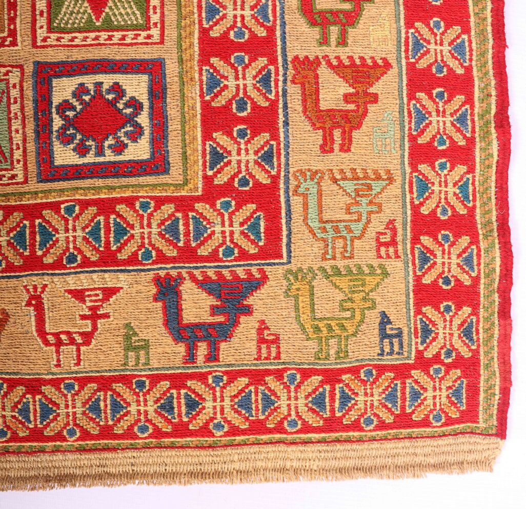 0.9x0.8M Persian Sumak Kilim Rug - Image 6