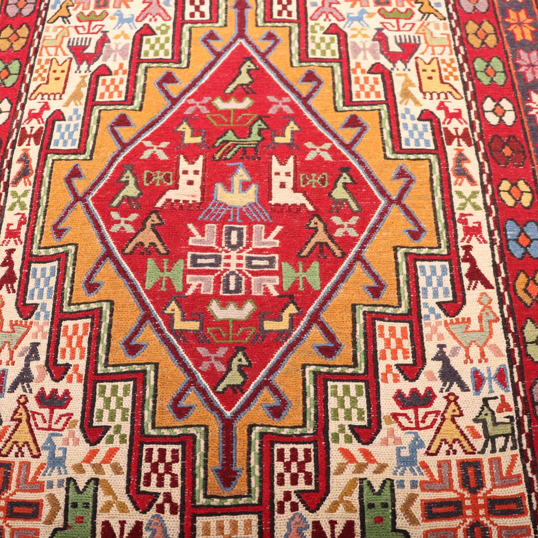1.1x0.8M Persian Sumak Kilim Rug - Image 2