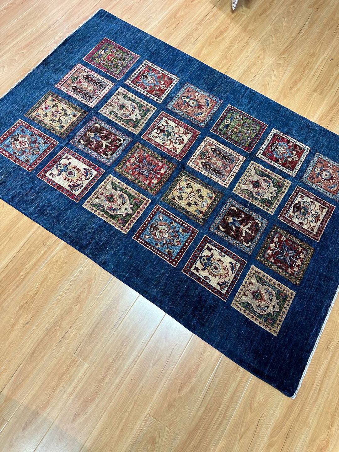 1.86 x 1.27 m Garden Design Afghan Kazak Rug - Image 5