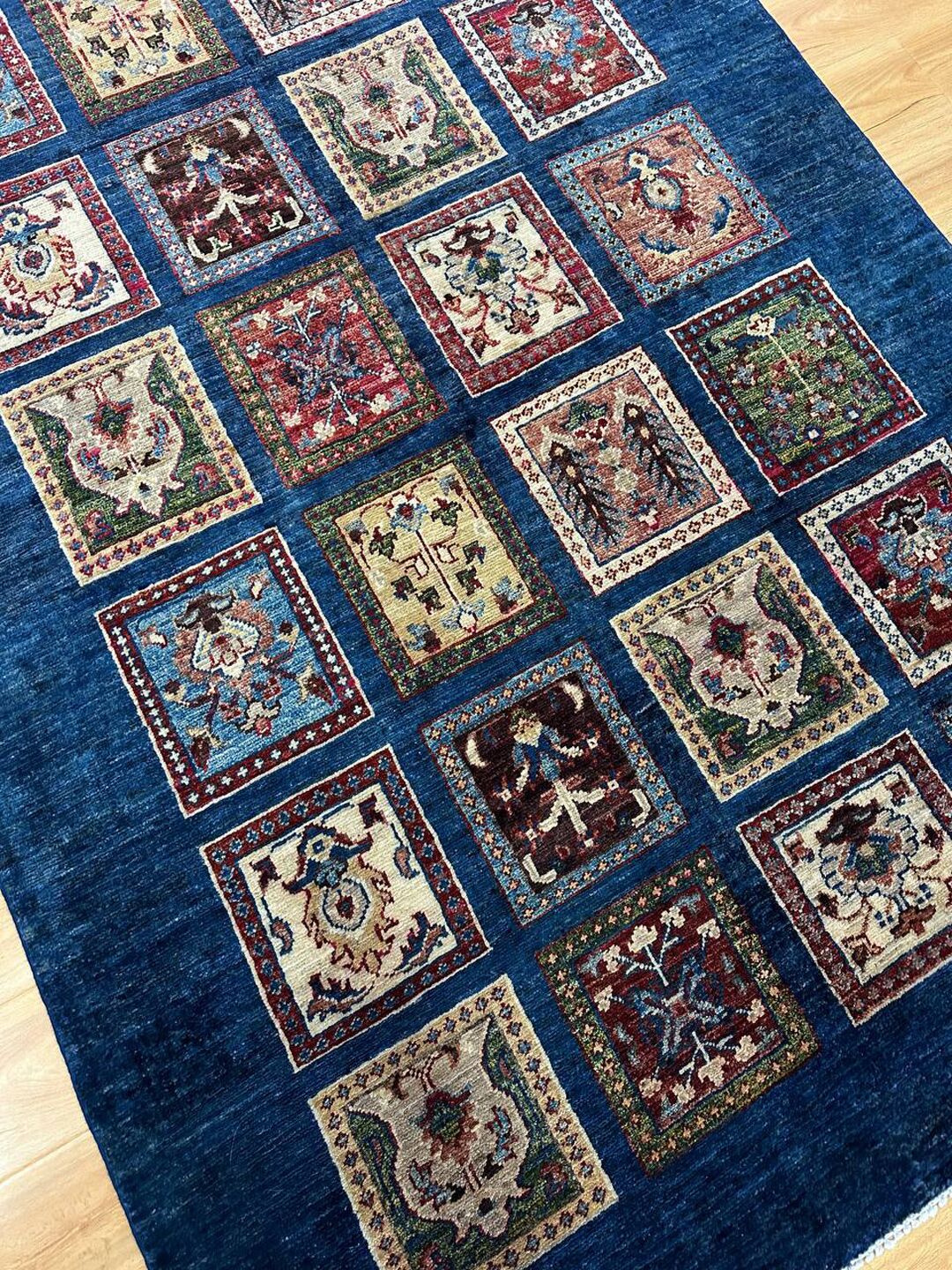 1.86 x 1.27 m Garden Design Afghan Kazak Rug - Image 7