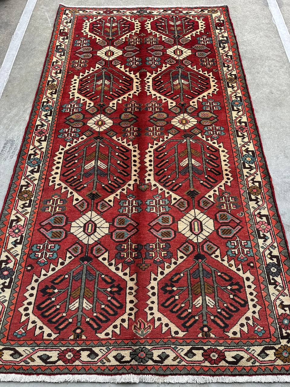 3x1.6M Old&Vintage Bakhtiari Persian Rug - Image 9