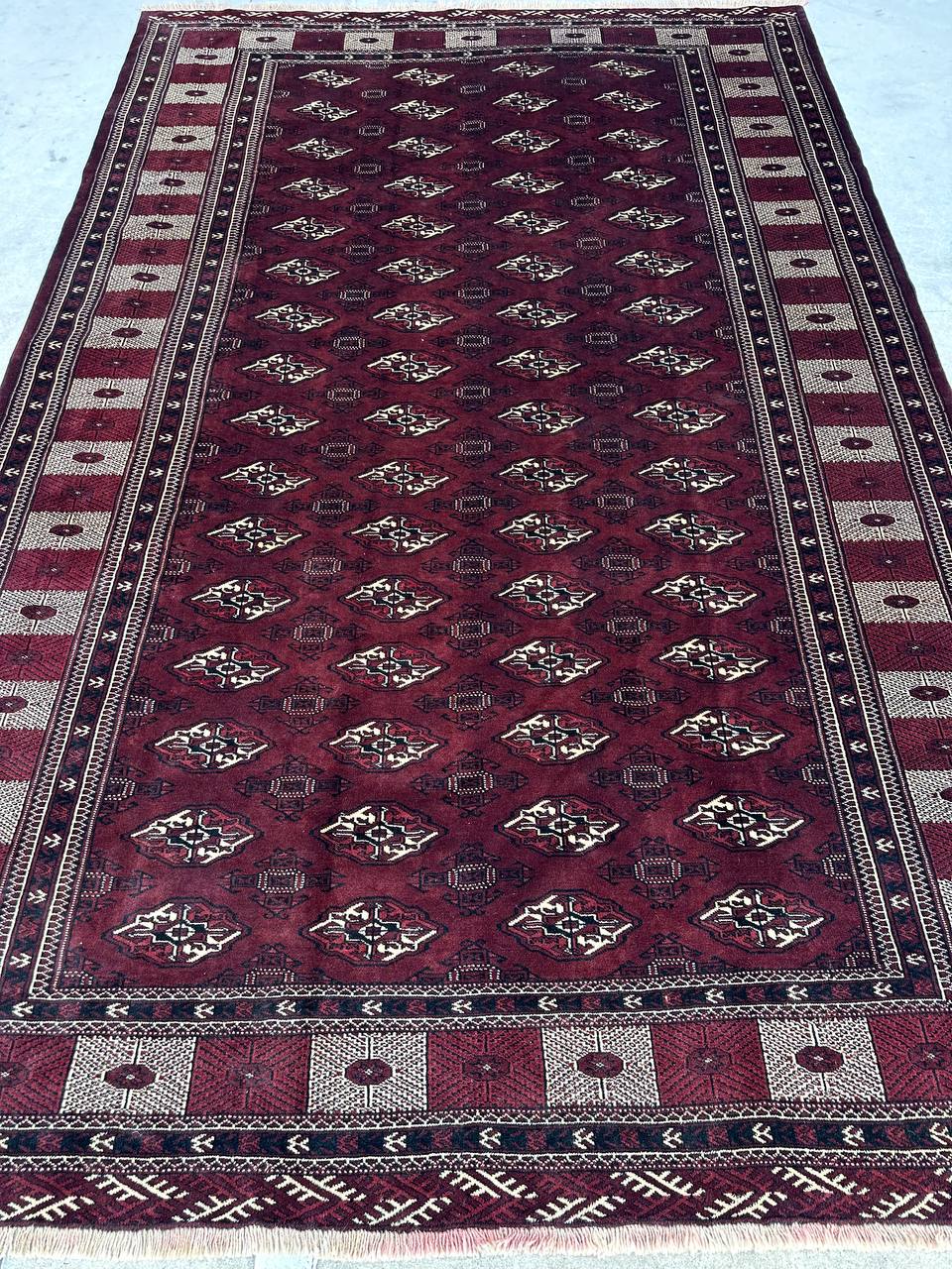 3.8x2.5M Chocolate Tone Turkoman Bokhara Rug - Image 2