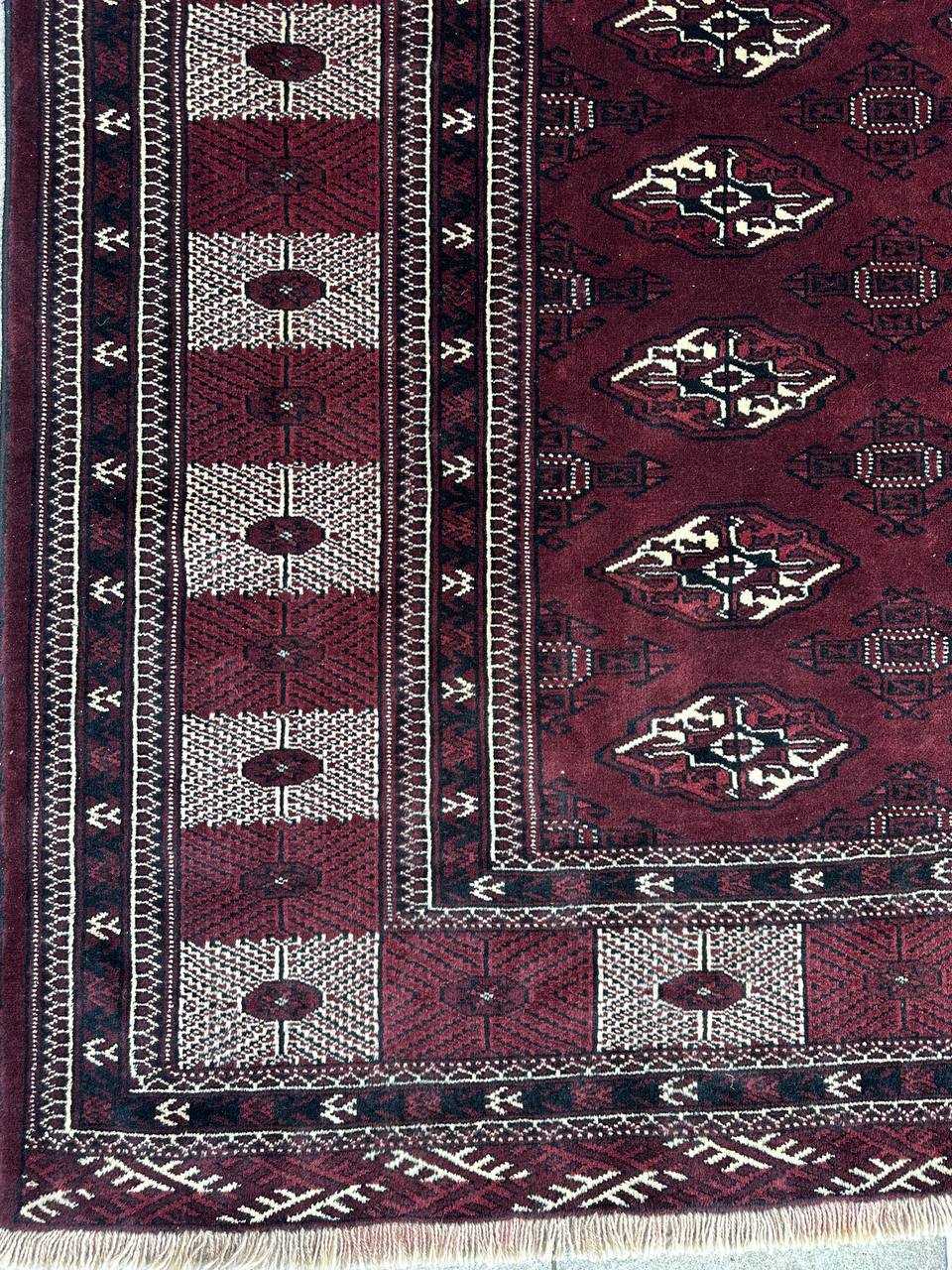 3.8x2.5M Chocolate Tone Turkoman Bokhara Rug - Image 3