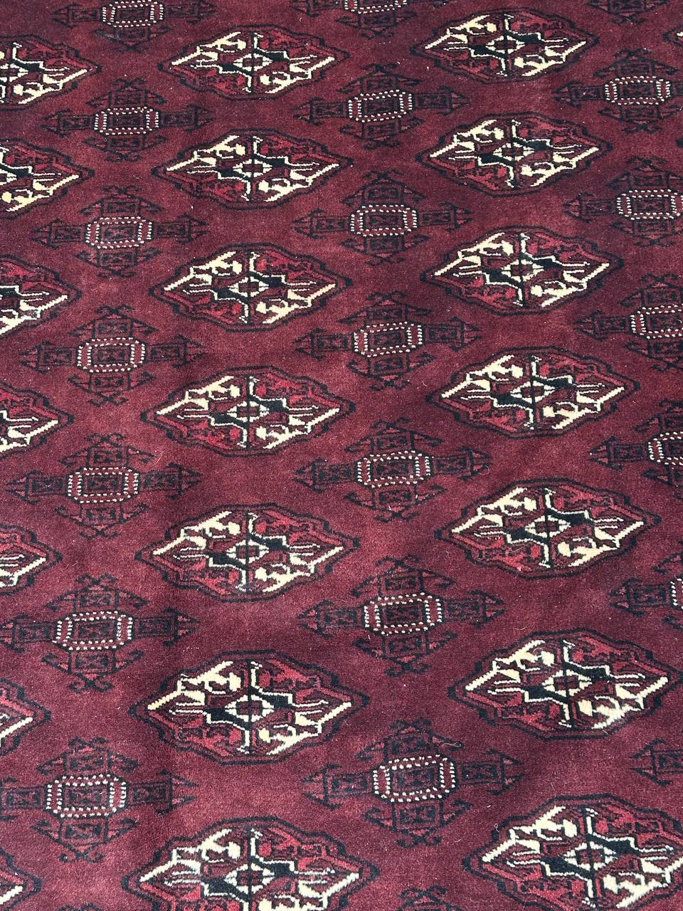 3.8x2.5M Chocolate Tone Turkoman Bokhara Rug - Image 10