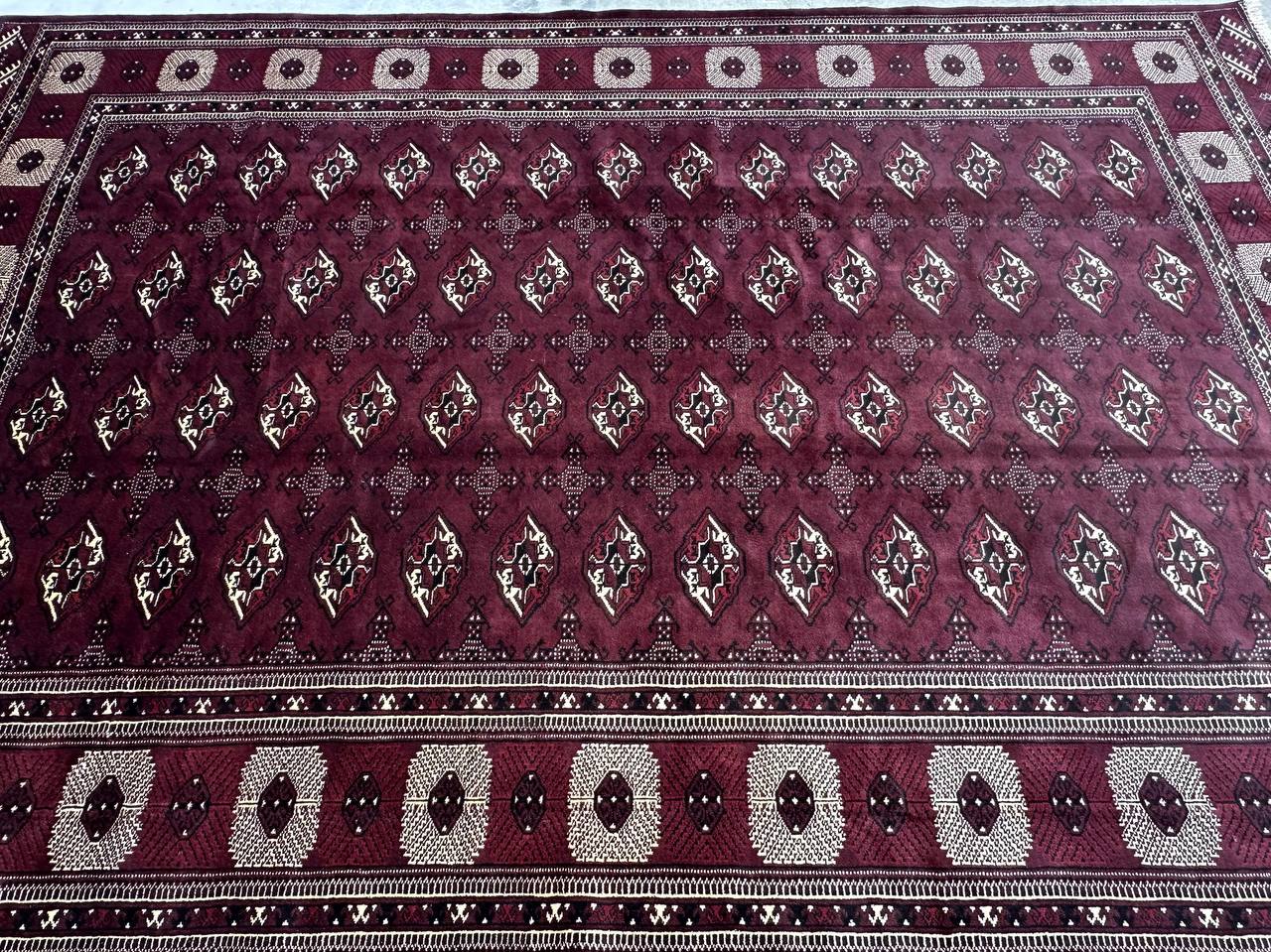 3.7x2.6M Chocolate Tone Turkoman Bokhara Rug - Image 3