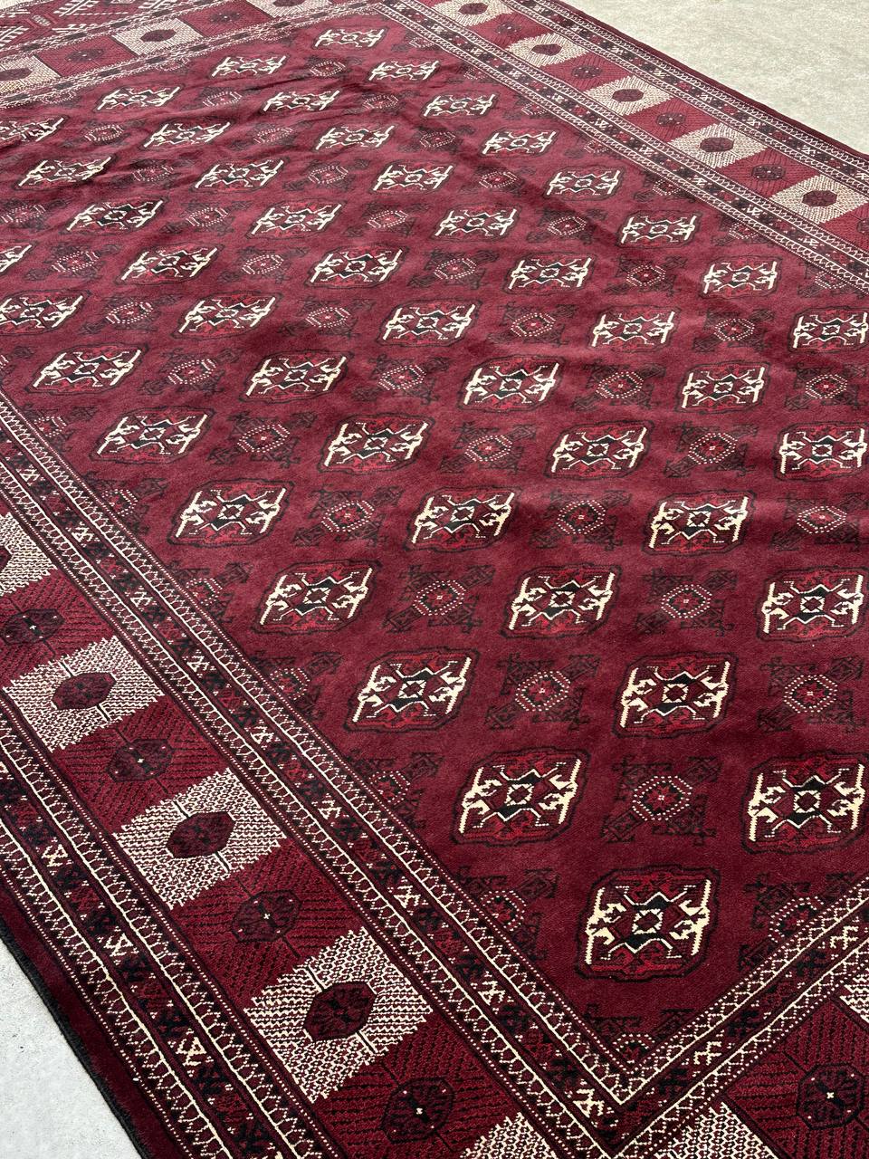 3.8x2.6M Chocolate Tone Turkoman Bokhara Rug - Image 3
