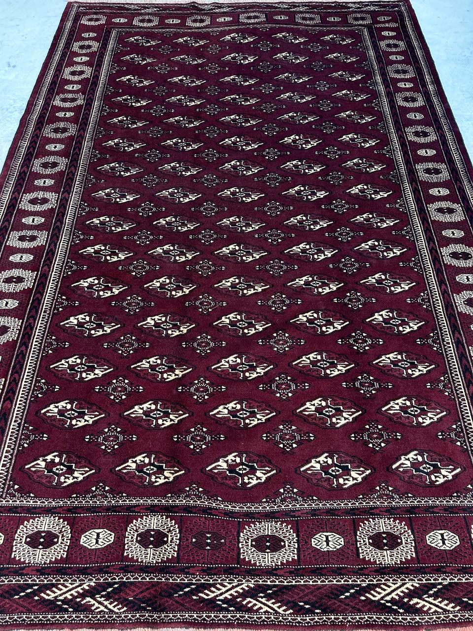 3.9x2.6M Chocolate Tone Turkoman Bokhara Rug