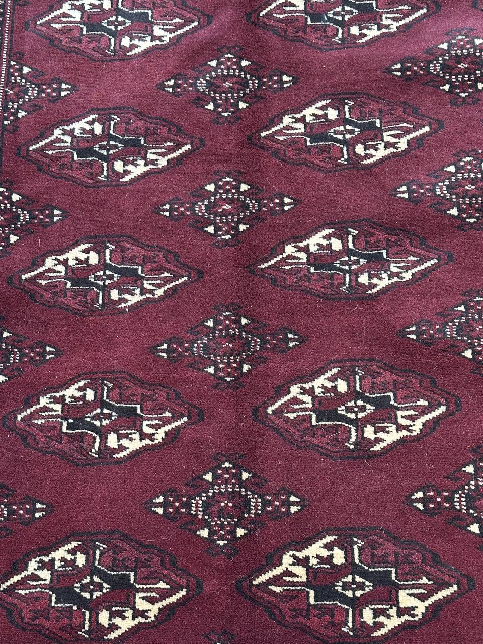 3.9x2.6M Chocolate Tone Turkoman Bokhara Rug - Image 3