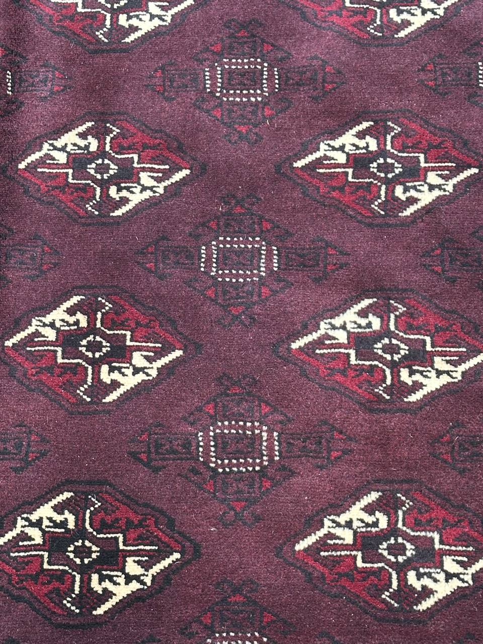 3.8x3M Chocolate Tone Turkoman Bokhara Rug - Image 5