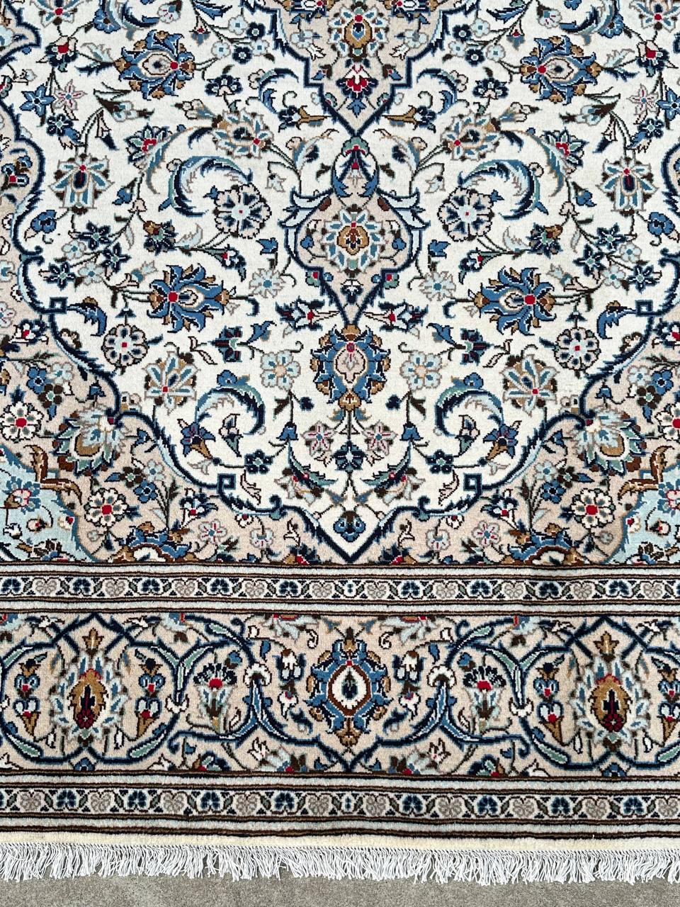 3x2M Beige Persian Kashan Rug - Image 5