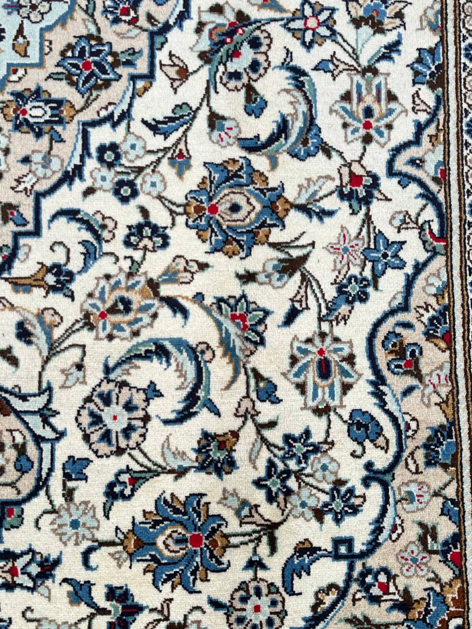 3x2M Beige Persian Kashan Rug - Image 4