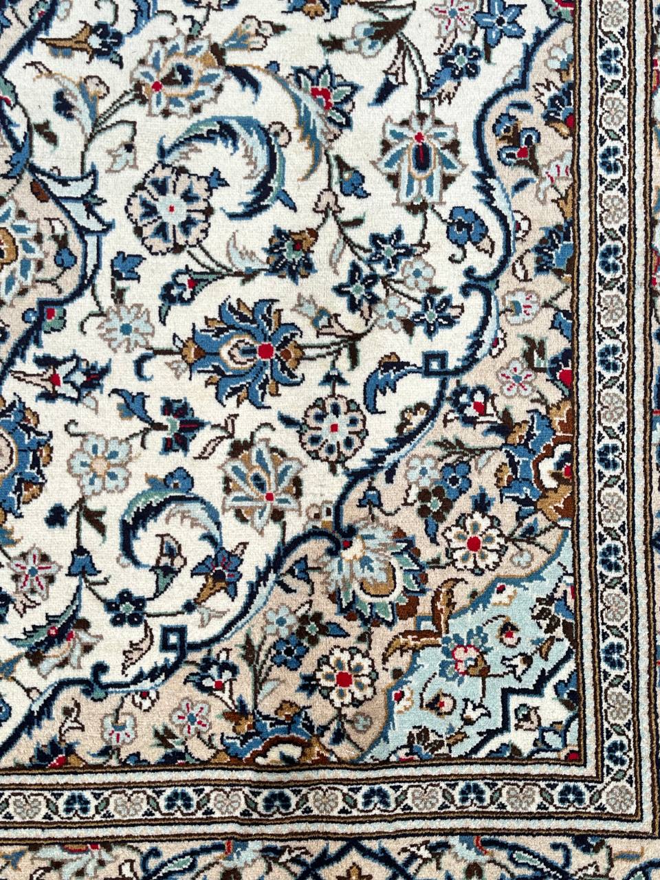 3x2M Beige Persian Kashan Rug - Image 10