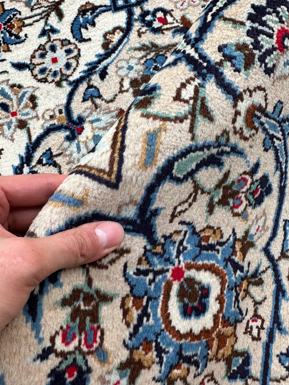 3x2M Beige Persian Kashan Rug - Image 11