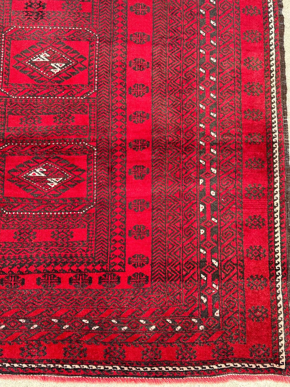 2.1x1.2M Old & Vintage Balouchi Tribal Rug - Image 2