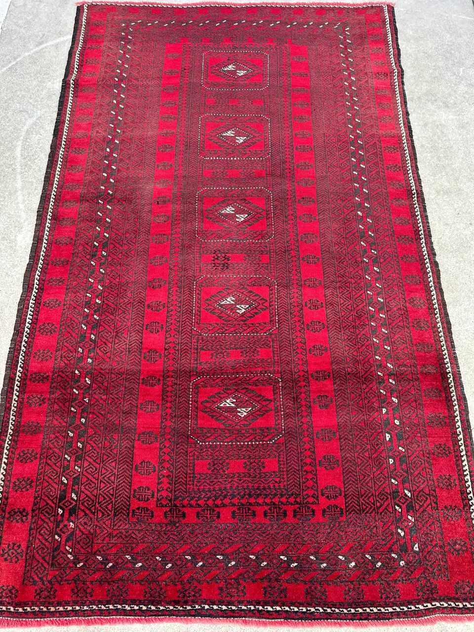 2.1x1.2M Old & Vintage Balouchi Tribal Rug - Image 3