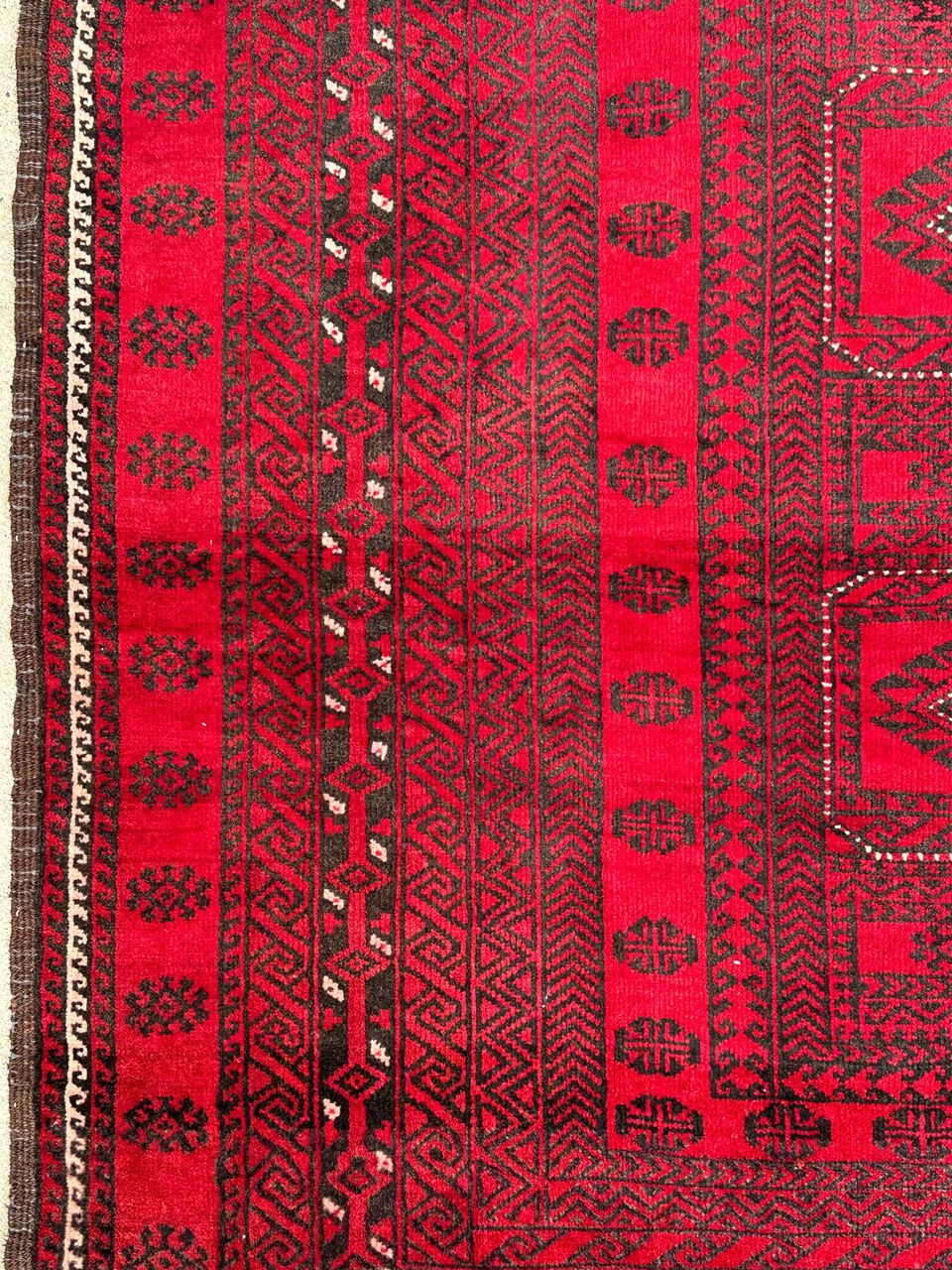 2.1x1.2M Old & Vintage Balouchi Tribal Rug - Image 5
