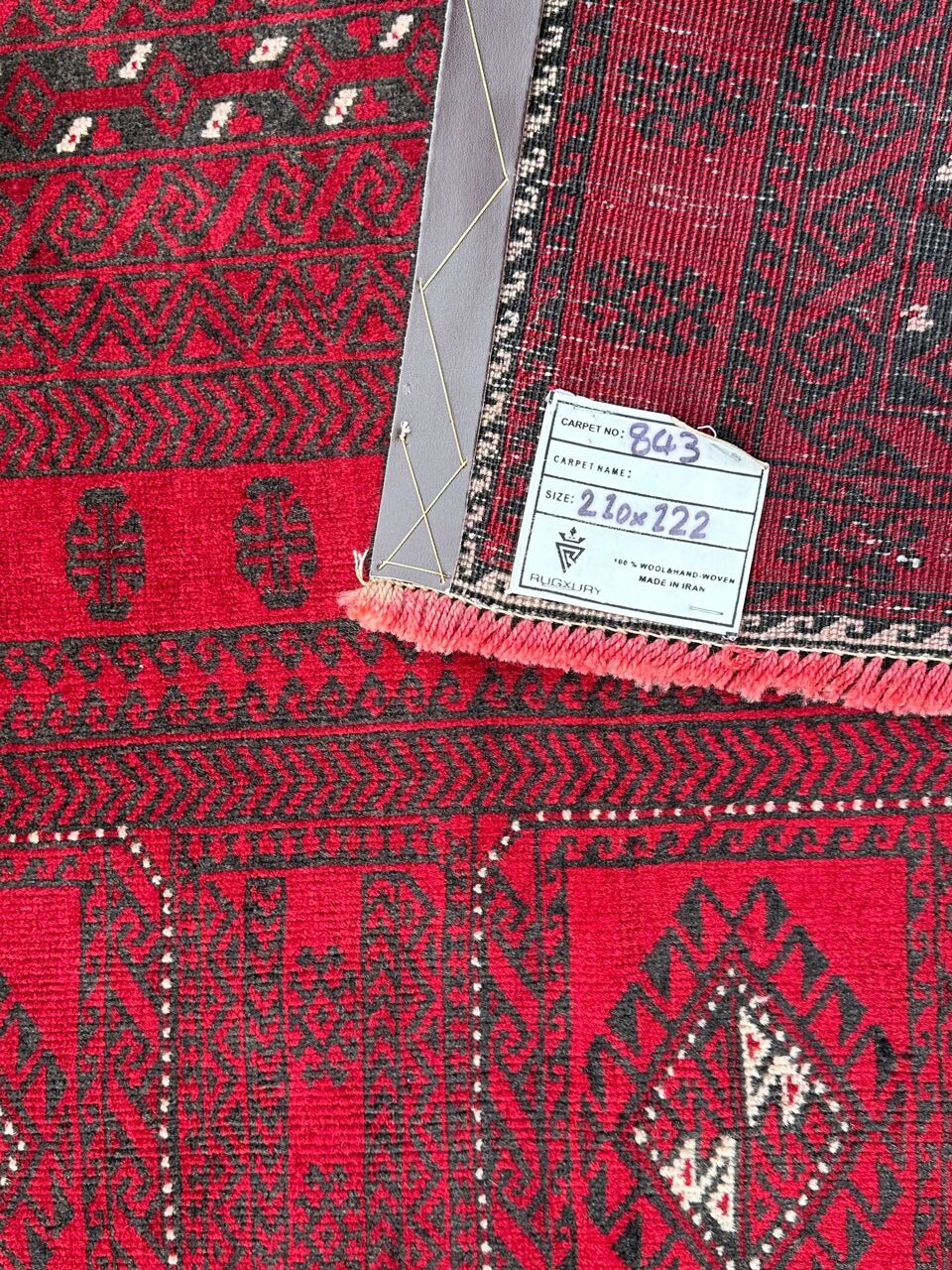 2.1x1.2M Old & Vintage Balouchi Tribal Rug - Image 7