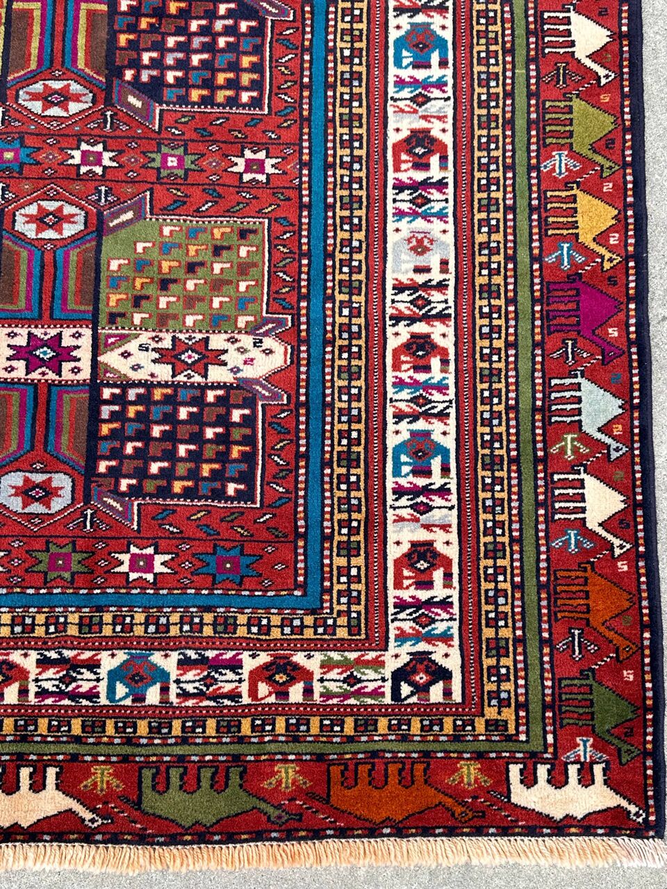 1.9x1.3M Antique Turkoman Persian Rug - Image 7