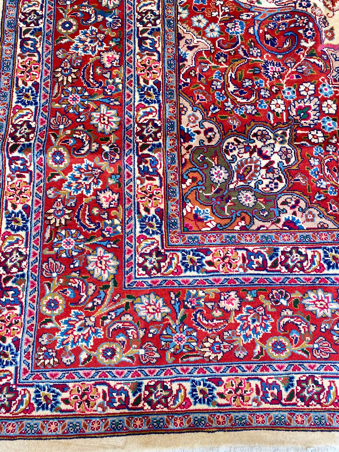 3.4x2.5M Sigend Persian Sabzevar Rug (Repaired) - Image 4