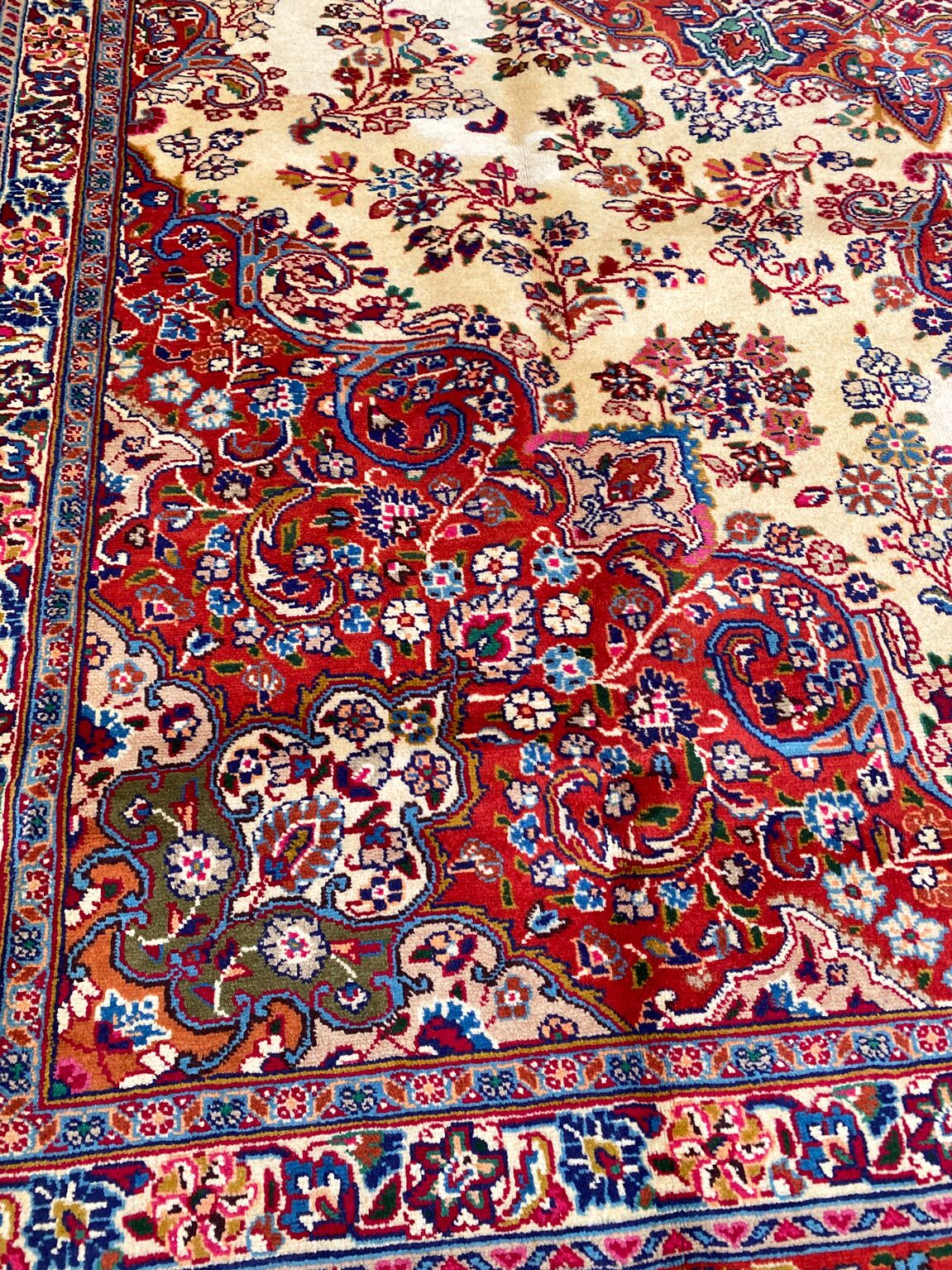 3.4x2.5M Sigend Persian Sabzevar Rug (Repaired) - Image 5