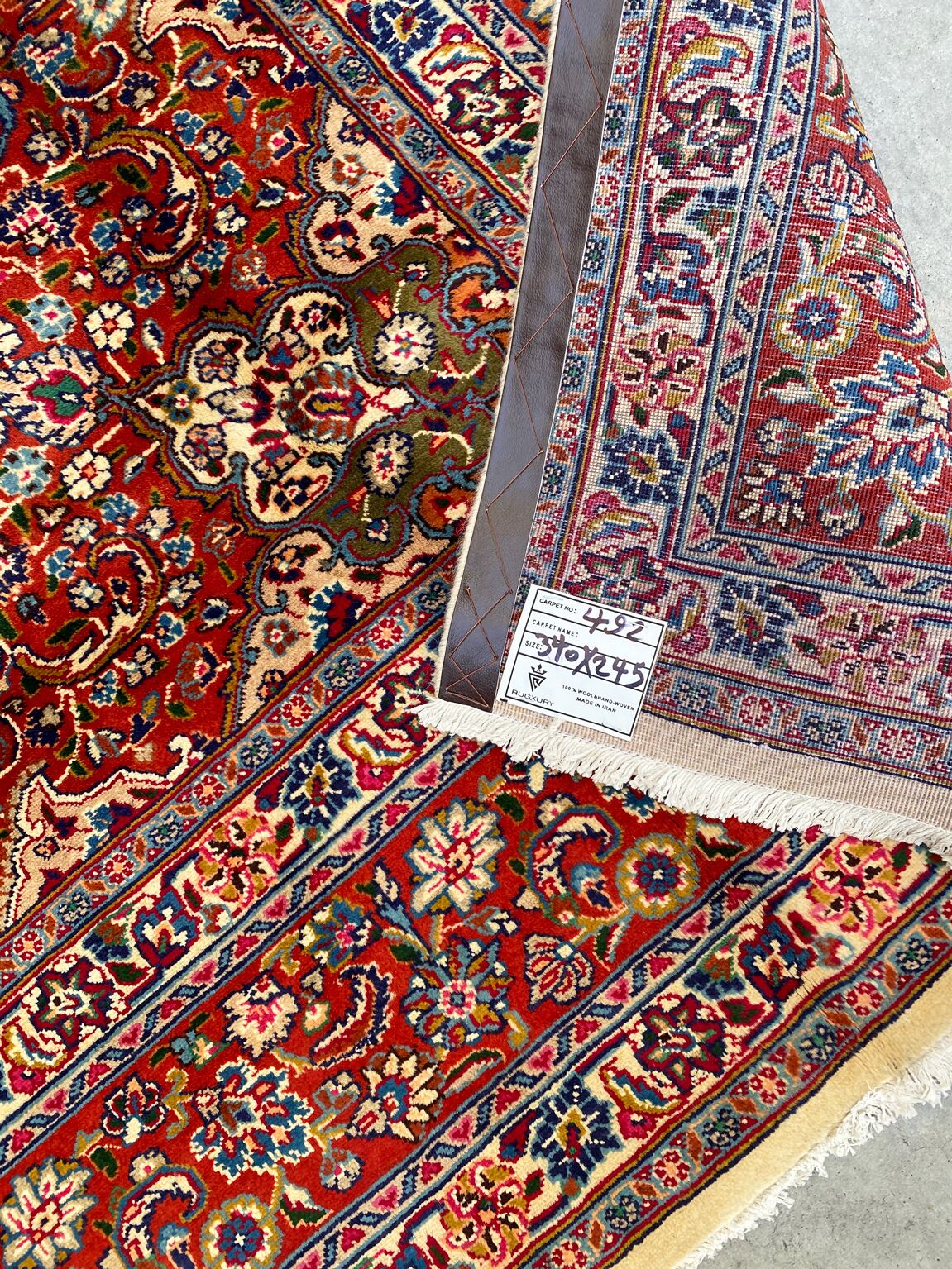 3.4x2.5M Sigend Persian Sabzevar Rug (Repaired) - Image 8