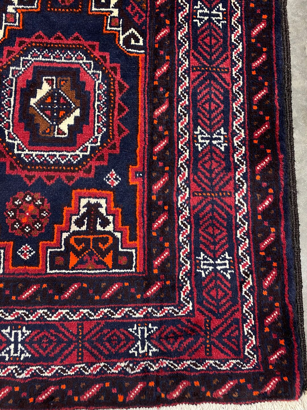2x1M Persian Balouchi Nomadic Rug - Image 4