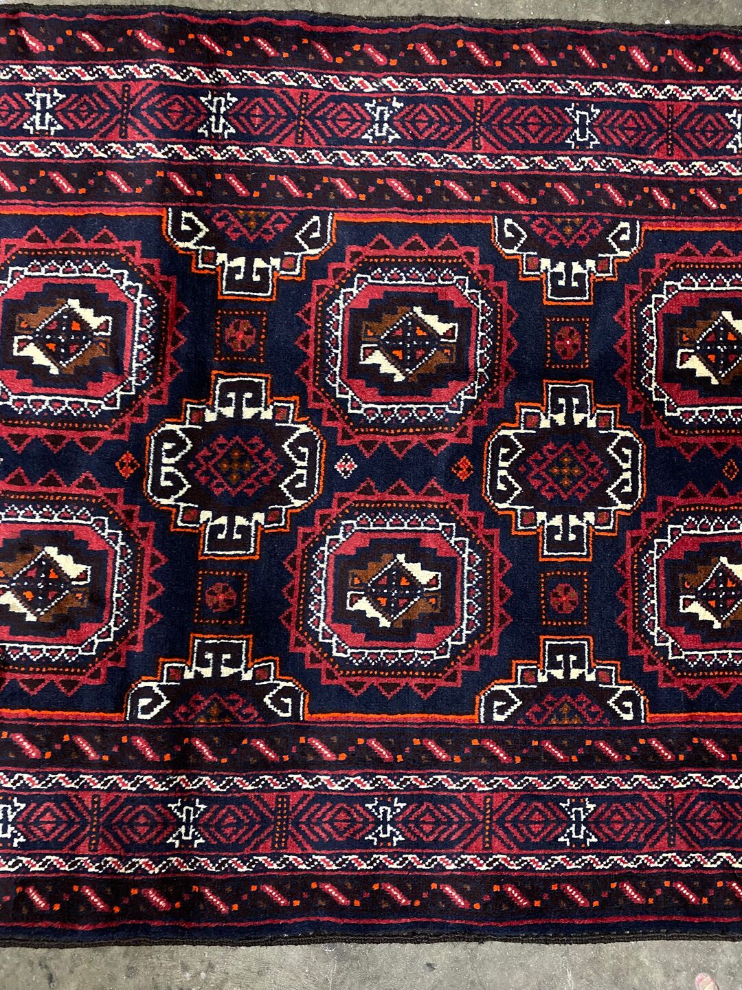 2x1M Persian Balouchi Nomadic Rug - Image 6