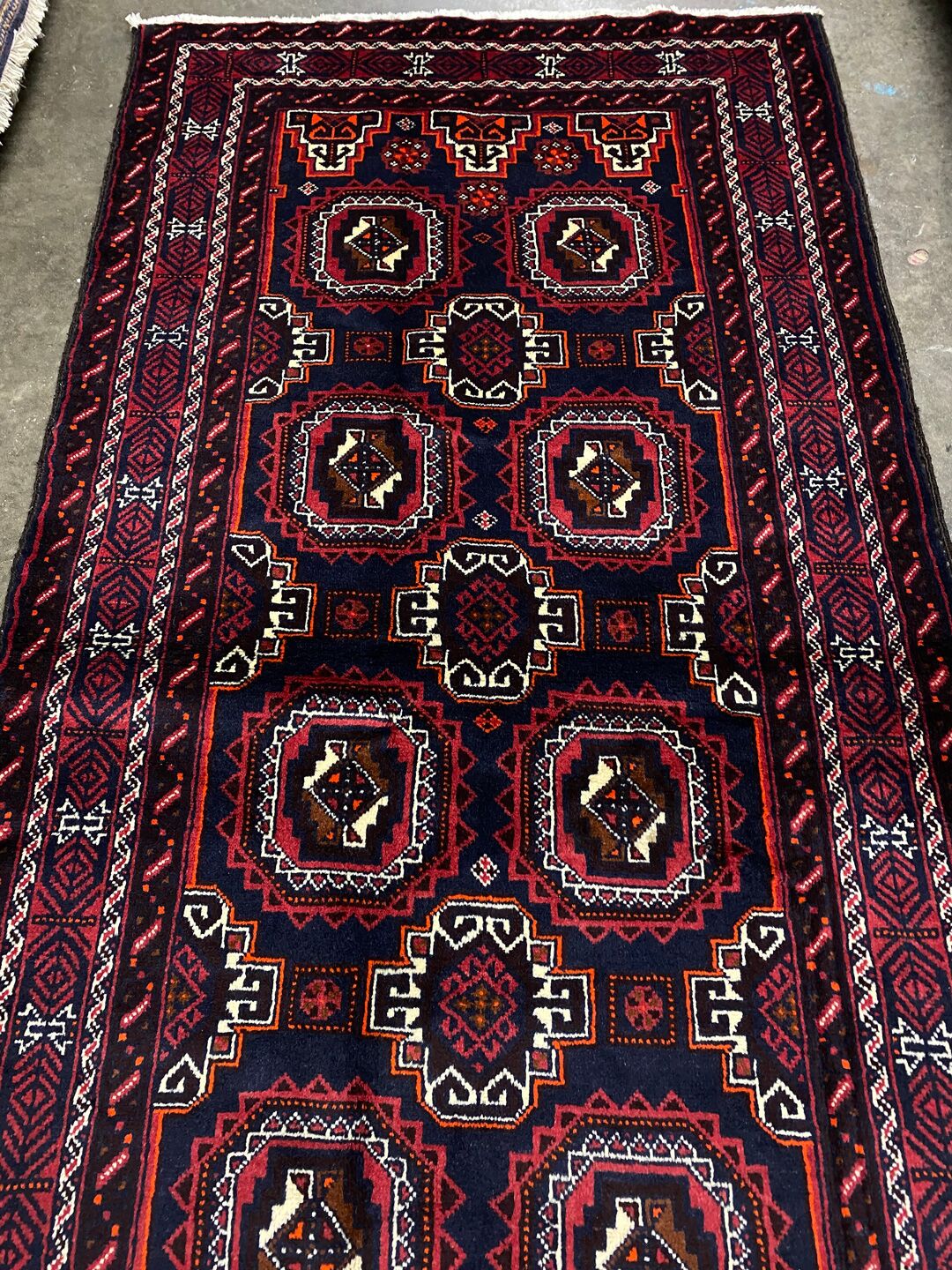 2x1M Persian Balouchi Nomadic Rug - Image 7