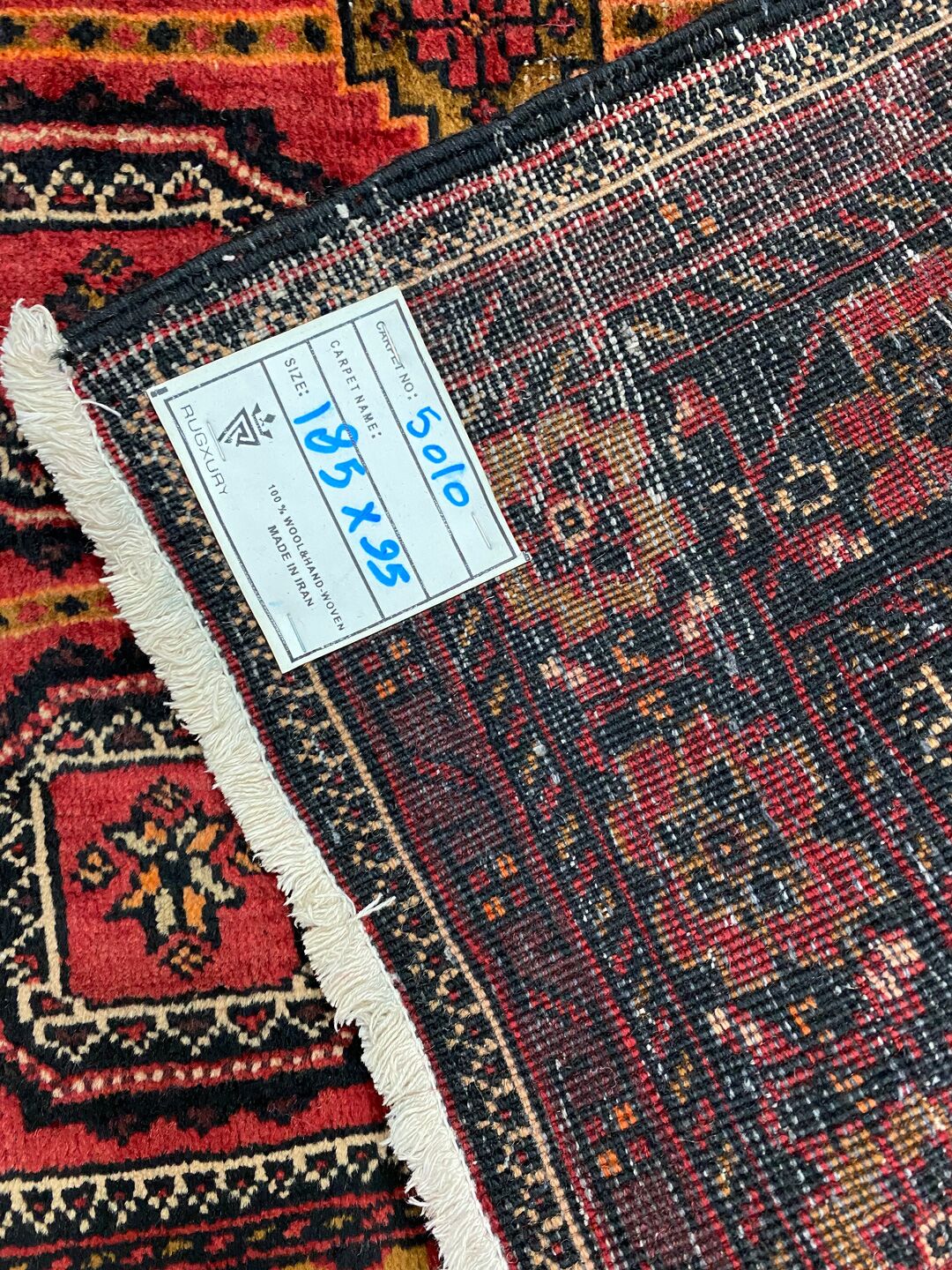 1.9 x 0.95 M Persian Balouchi Nomadic Rug - Image 6