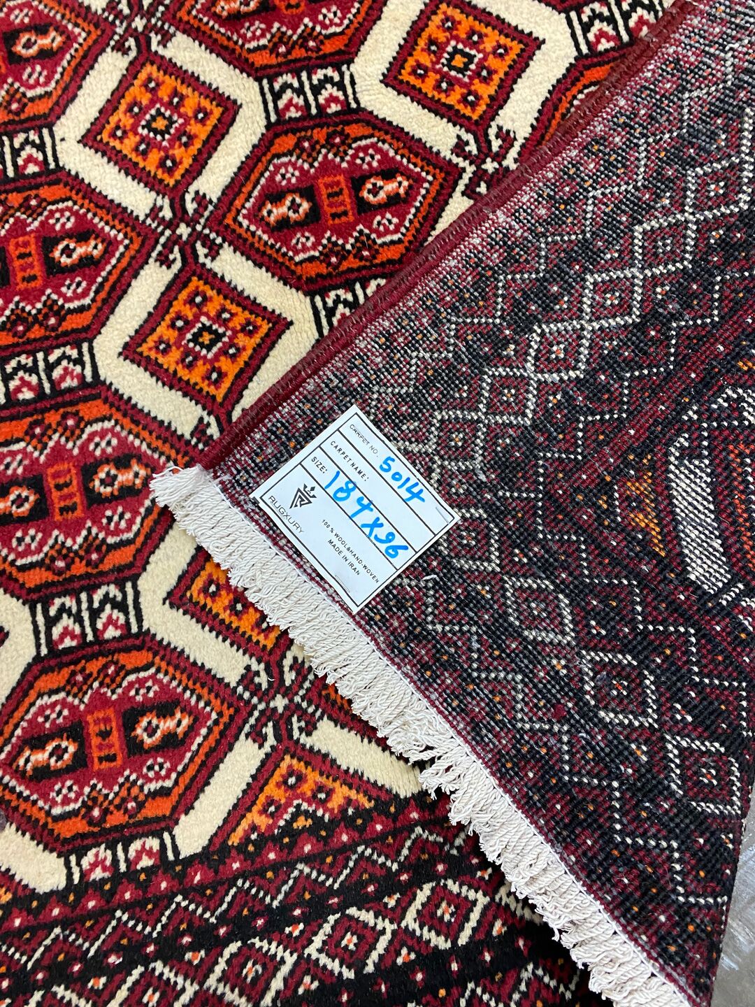 2x1M Persian Balouchi Nomadic Rug - Image 5