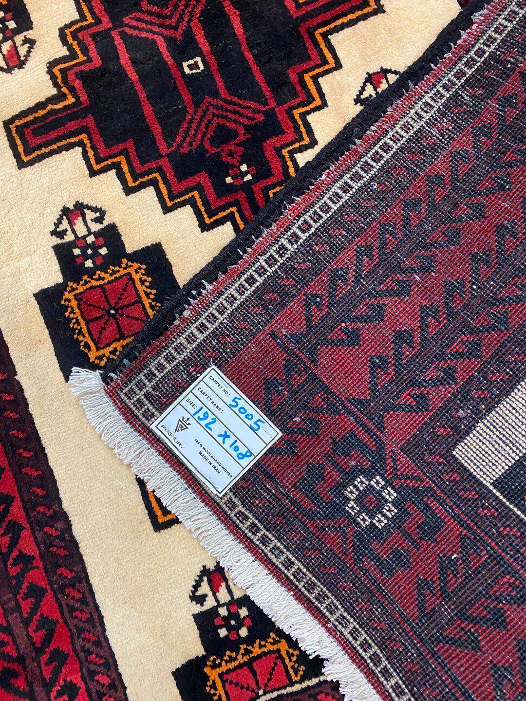Discounted 2x1M Persian Balouchi Nomadic Rug - Image 7