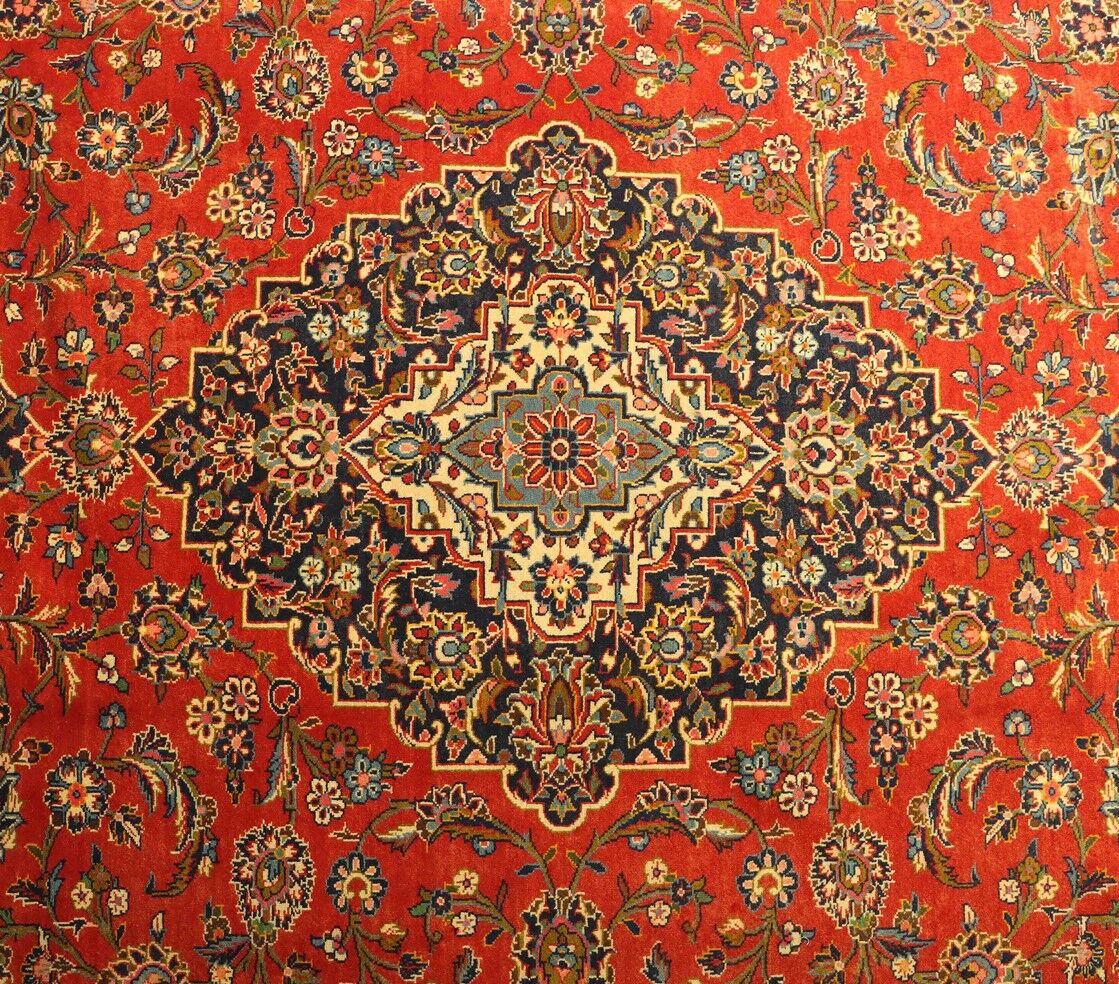 4x3M Vintage Traditional Persian Kashan (Faded Red Tone) - Image 2