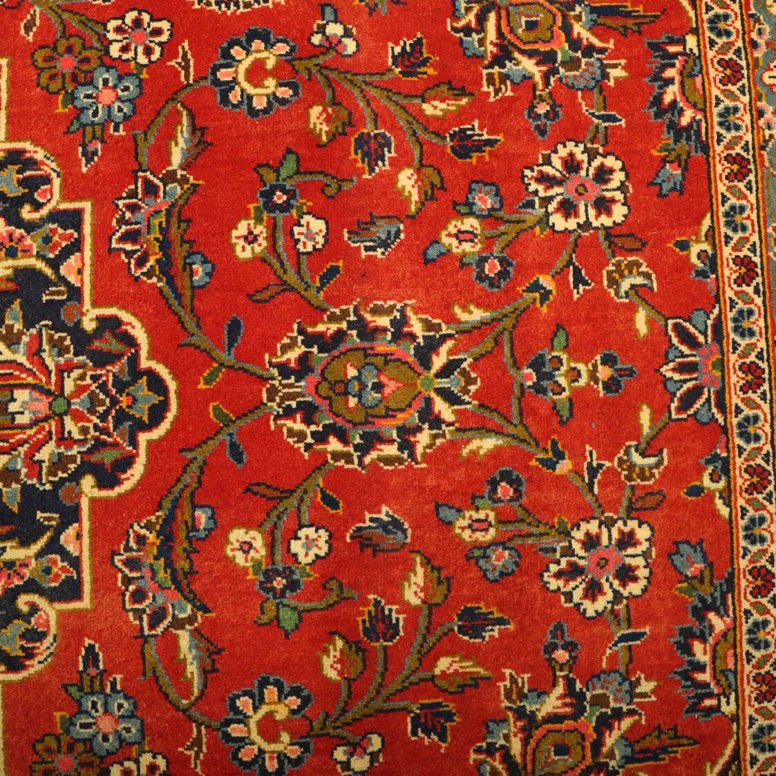 4x3M Vintage Traditional Persian Kashan (Faded Red Tone) - Image 8
