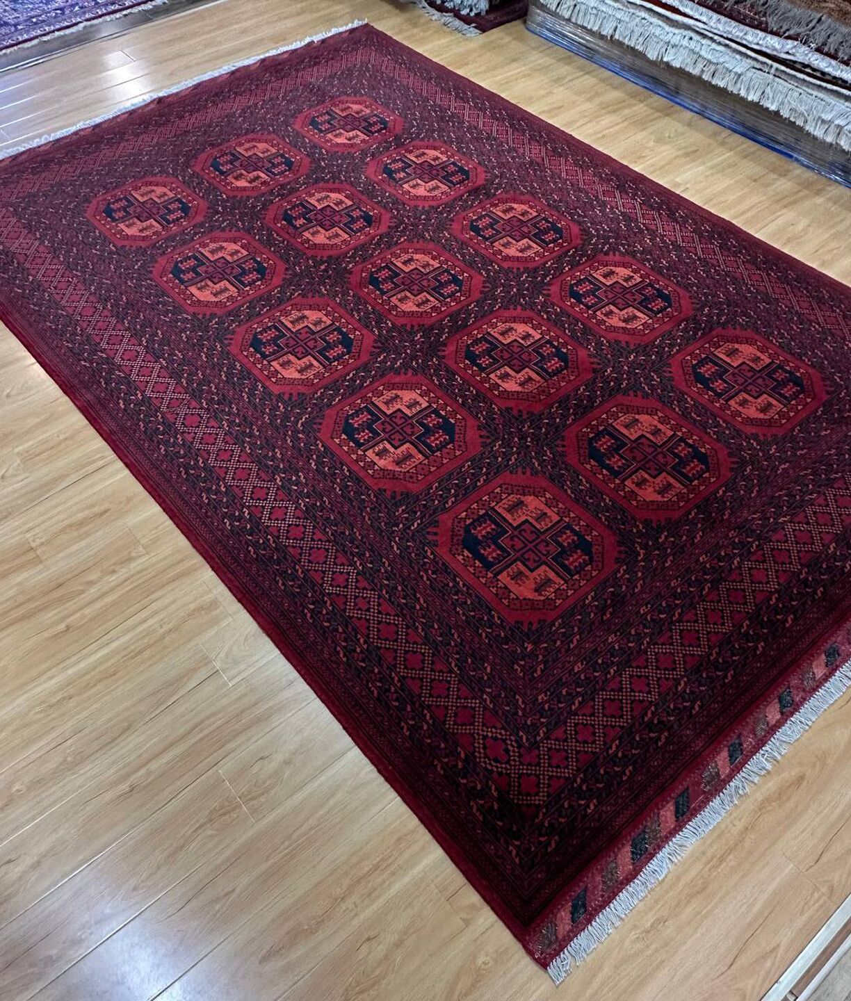 3.17 x 2.18M Antique Afghan Ersari Rug - Image 5