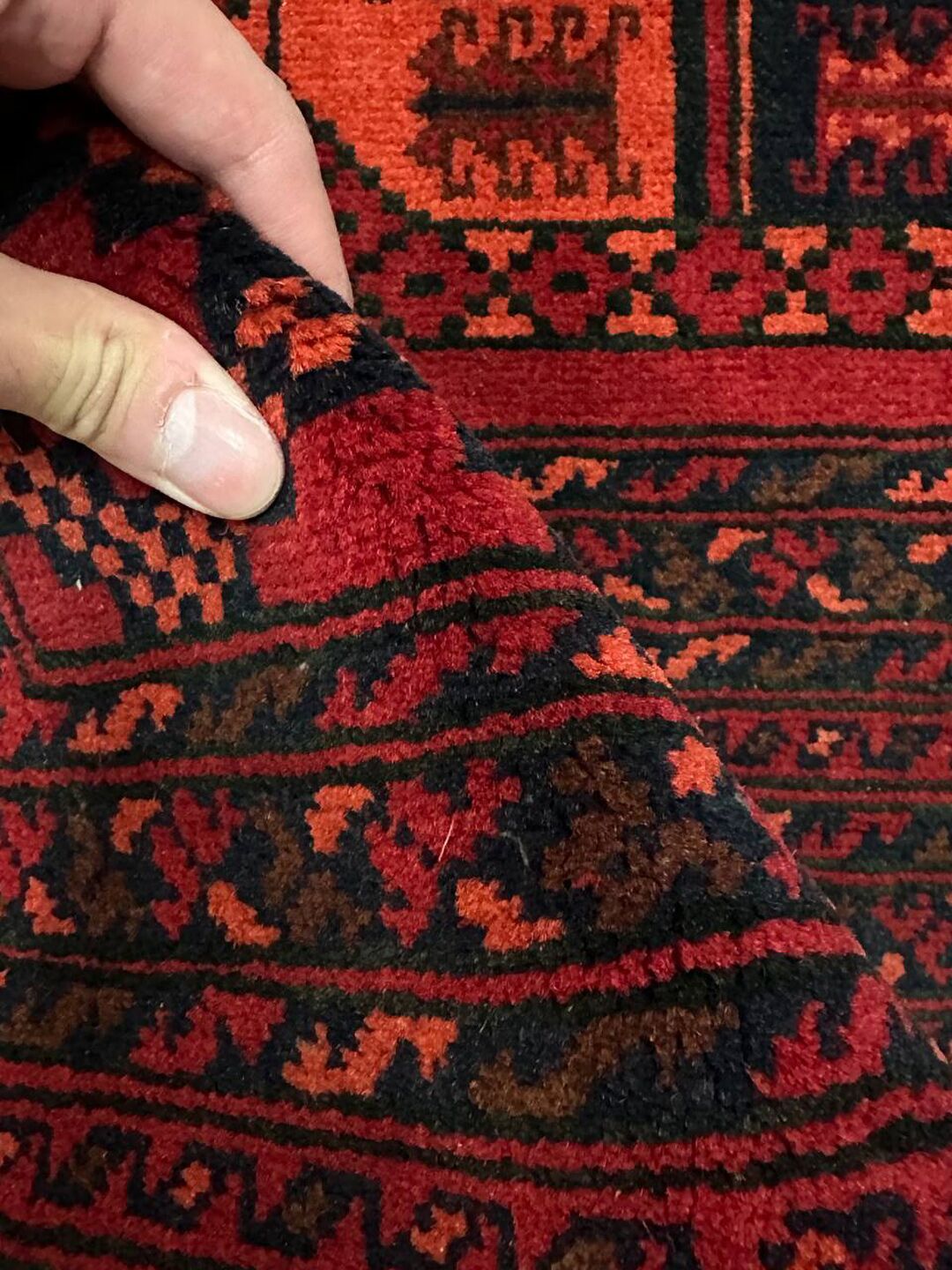 3.17 x 2.18M Antique Afghan Ersari Rug - Image 7