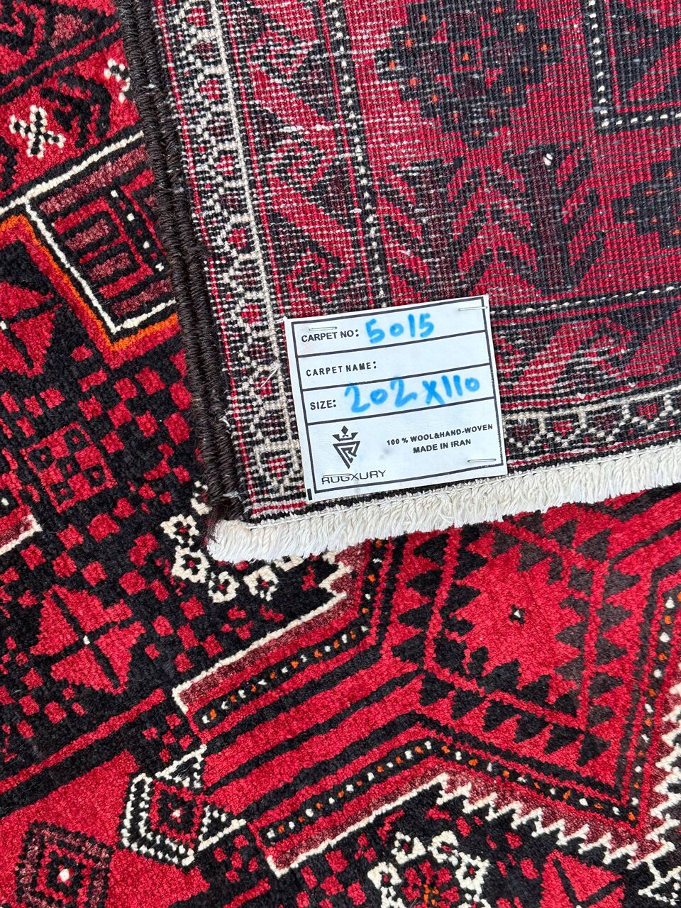 2x1.1M Persian Balouchi Nomadic Rug - Image 8
