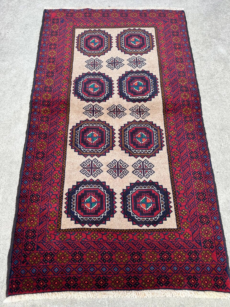 1.7x1M Persian Balouchi Nomadic Rug - Image 2