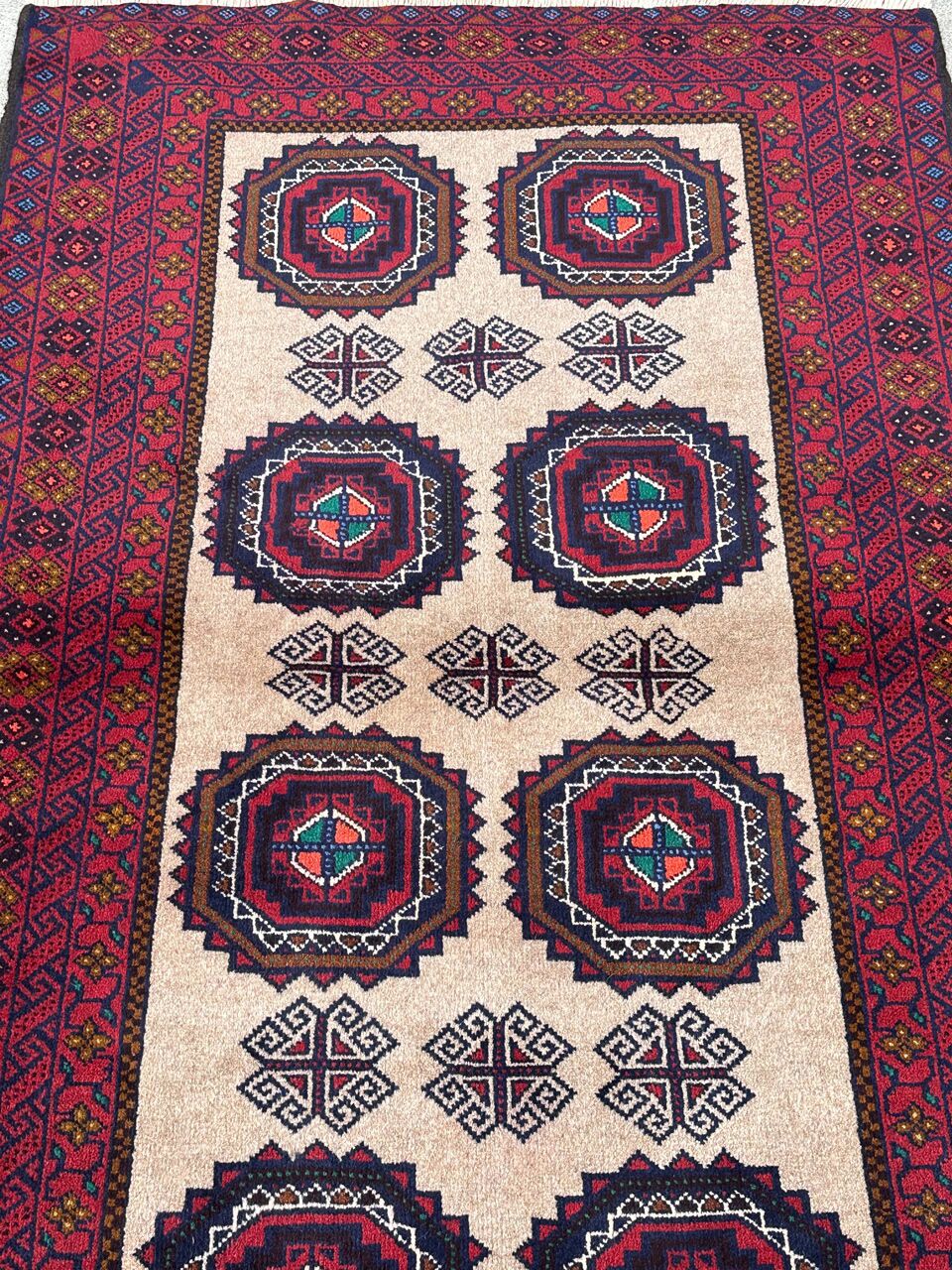 1.7x1M Persian Balouchi Nomadic Rug
