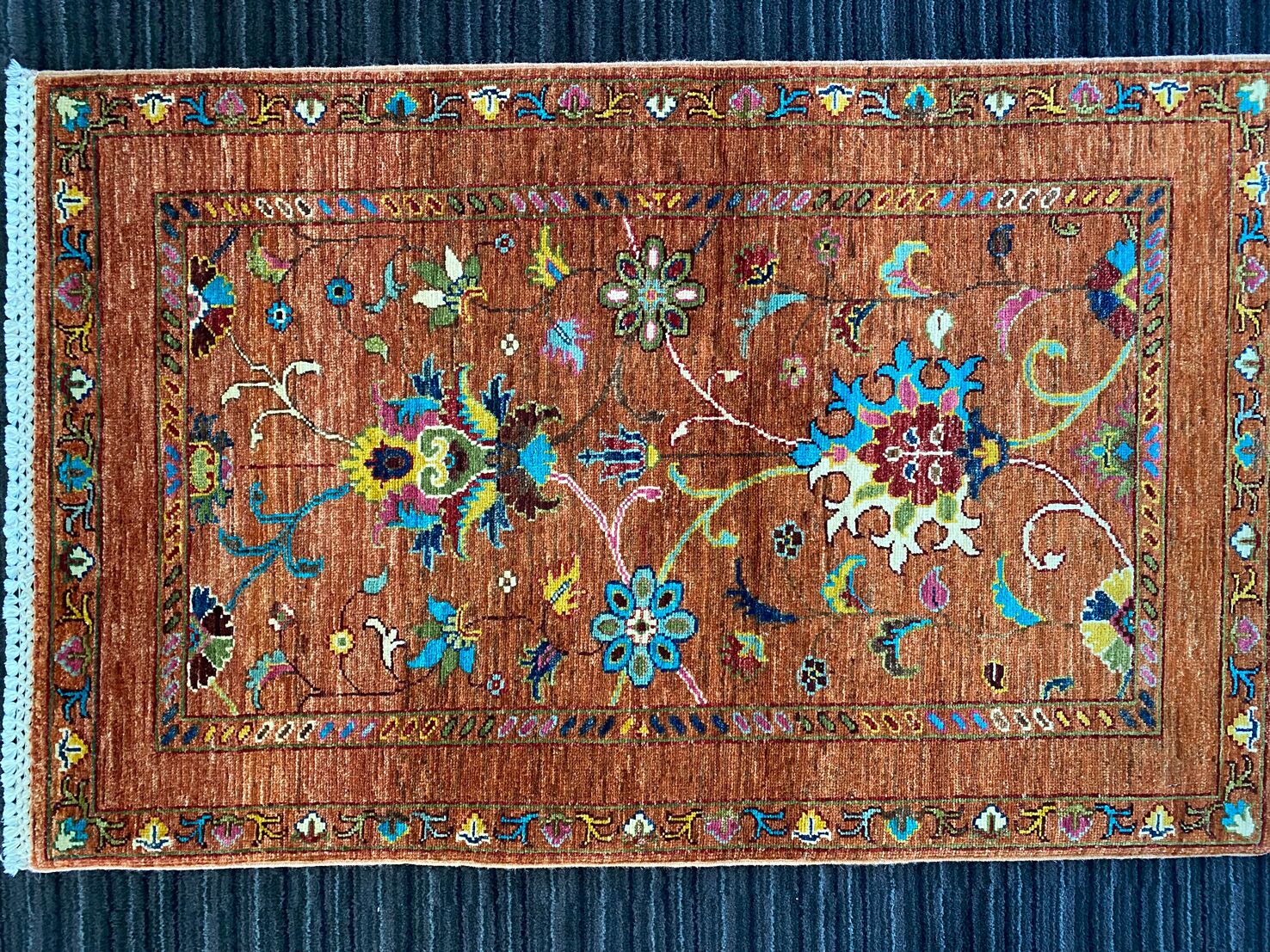 1.3 X 0.8 M Super Kazak Afghani Rug - Image 7