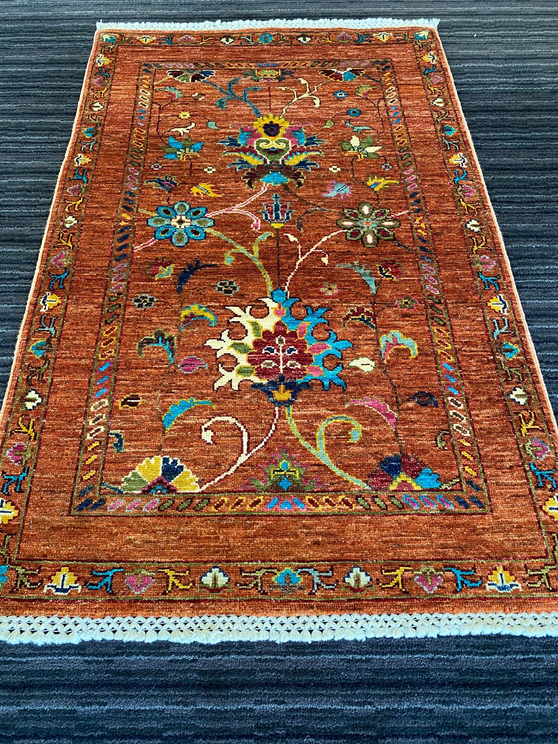 1.3 X 0.8 M Super Kazak Afghani Rug - Image 9