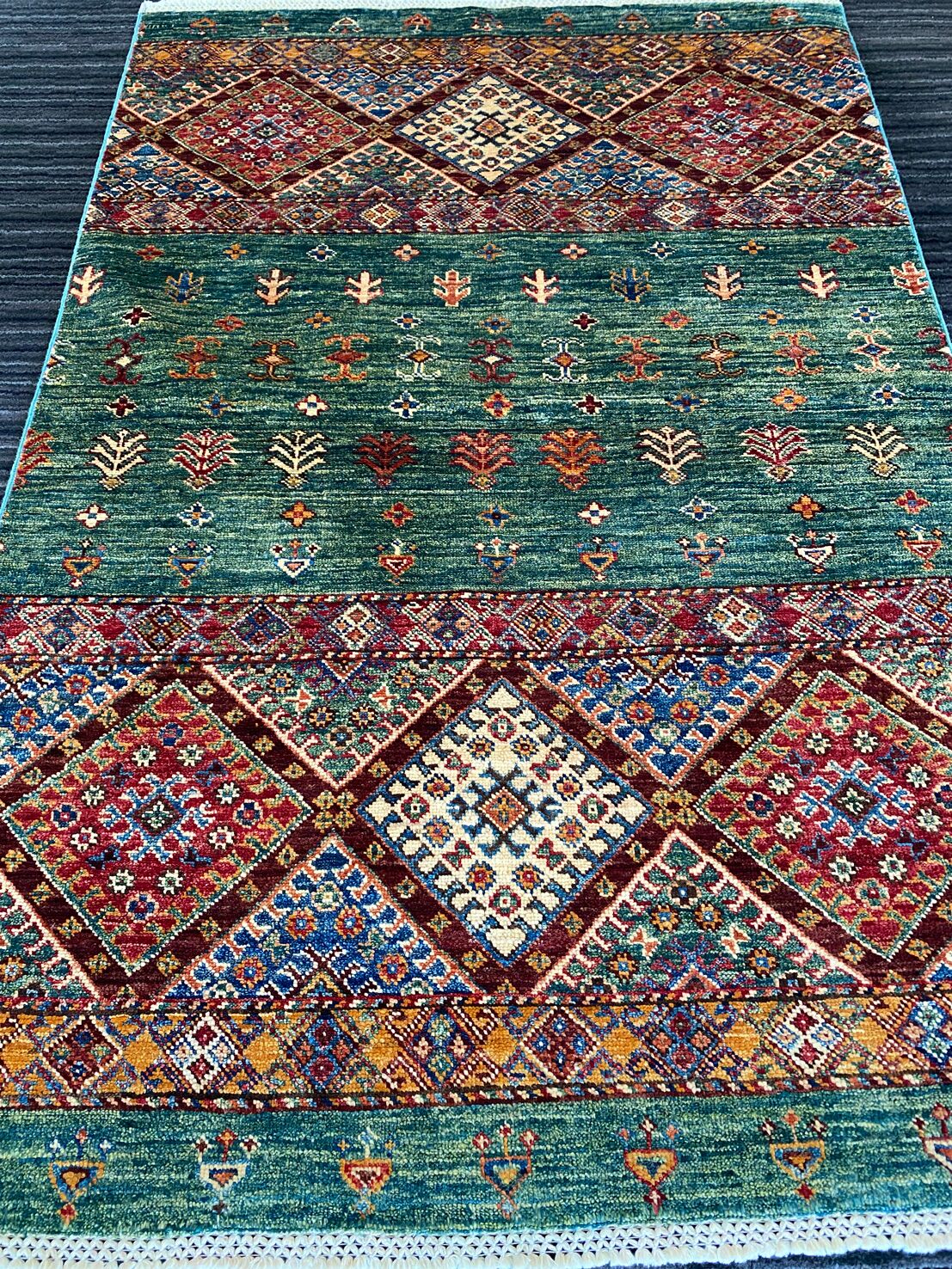 1.5X1 M Super Kazak Afghan Rug - Image 2