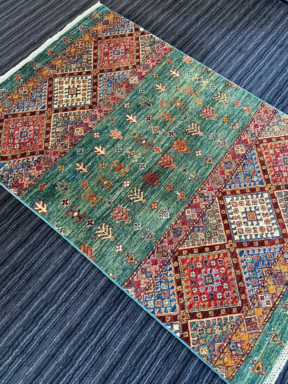 1.5X1 M Super Kazak Afghan Rug - Image 4