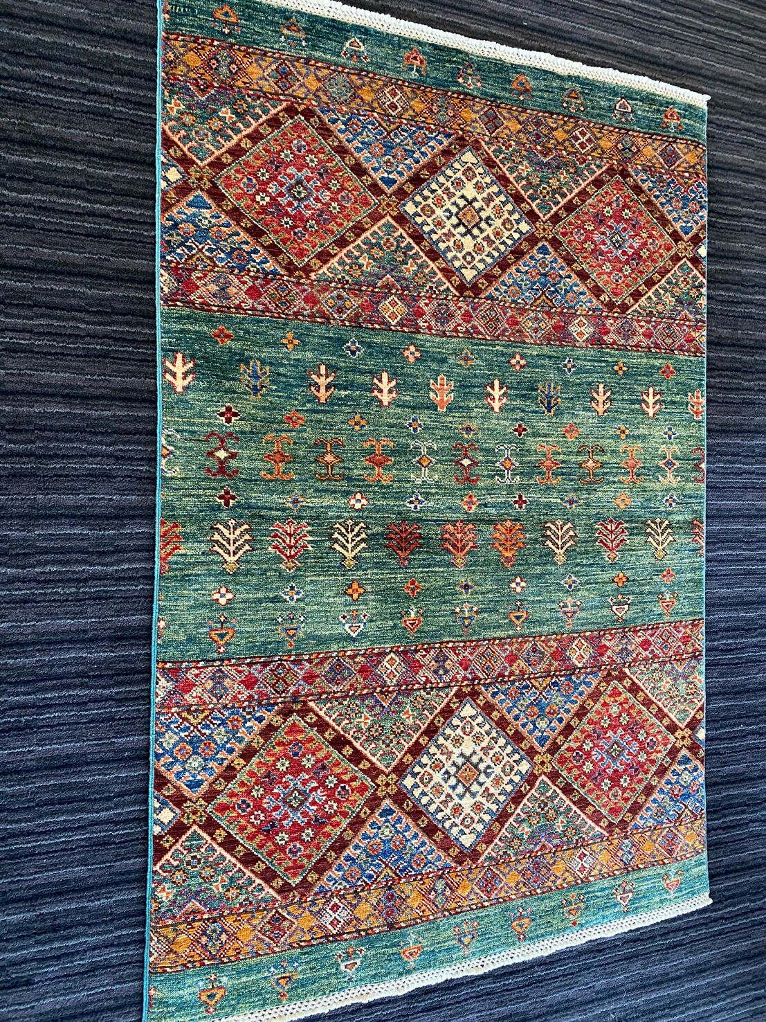 1.5X1 M Super Kazak Afghan Rug - Image 5